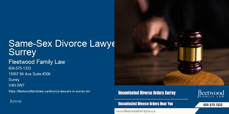 Same-Sex Divorce Lawyer Surrey